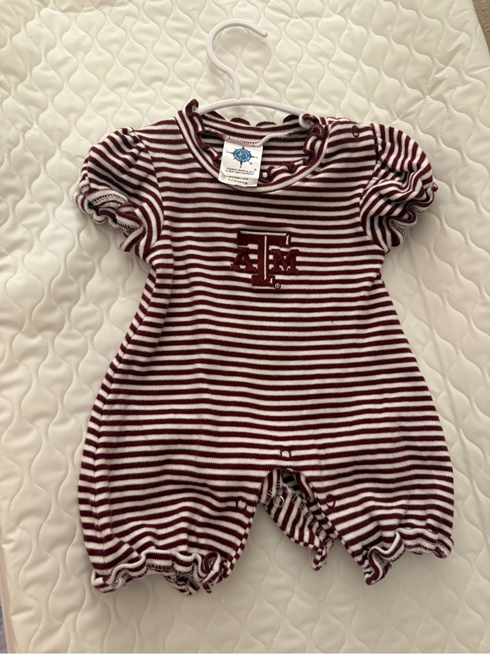 Rallyhouse Texas A&M baby girl romper